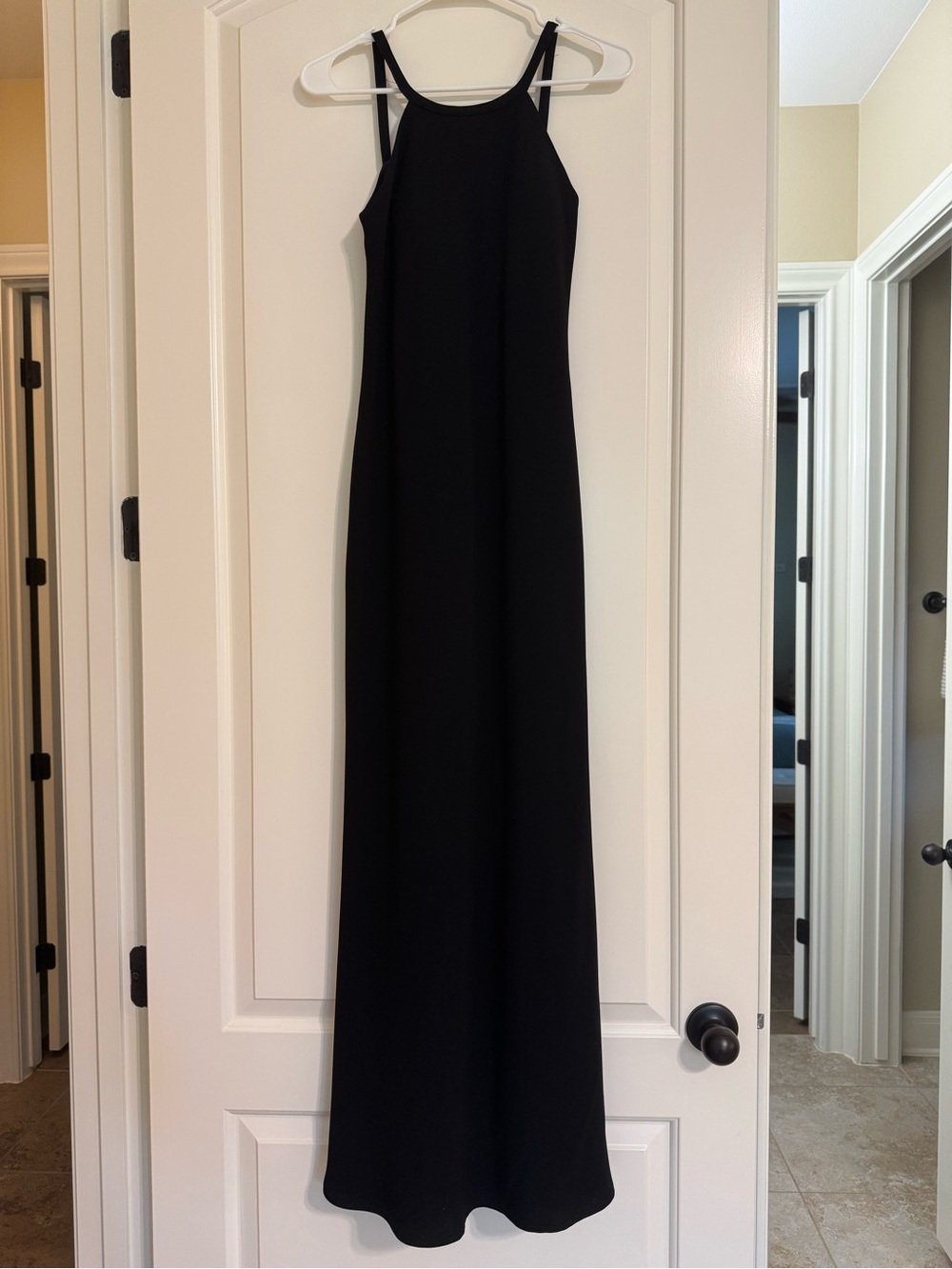 Calvin Klein Black Halter Maxi Dress